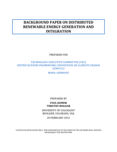 background paper on distributed renewable energy