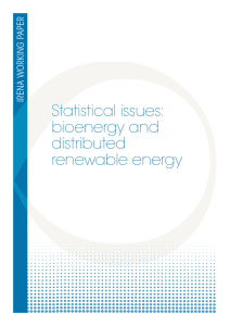 Statistical issues: bioenergy and distributed renewable energy, IRENA
