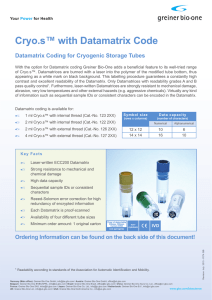Cryo.s™ with Datamatrix Code - Greiner Bio-One