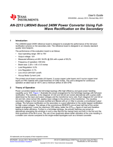 AN-2213 LM5045 Based 240W Power Converter Using Full