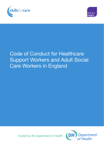 Code of Conduct - Skills for Care