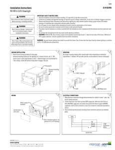 Installation Instructions MX MR16 GU10 Downlight