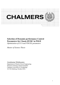 HVDC control characteristics