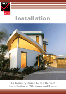 Installation - Australian Window Association