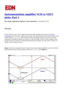 Instrumentation amplifier VCM vs VOUT plots: Part 1