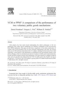 VCM or PPM? - University of Victoria