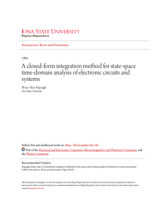 A closed-form integration method for state-space time