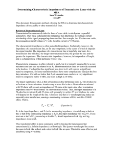 Determining Characteristic Impedance of Transmission Lines with