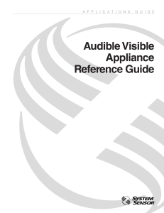 Audible Visible Appliance Reference Guide - Fire