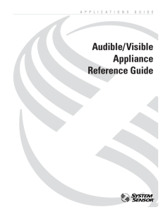 Audible/Visible Appliance Reference Guide