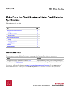 Motor Protection Circuit Breaker and Motor Circuit Protector