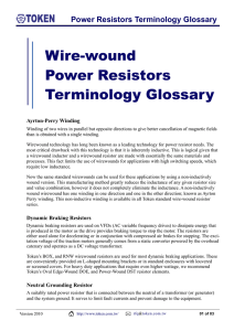 Wire-wound Power Resistors Terminology Glossary