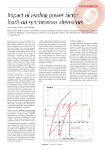 Impact of leading power factor loads on