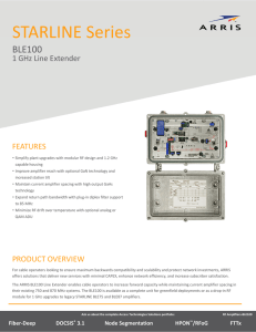 PDF STARLINE Series BLE100 1 GHz Line Extender Data