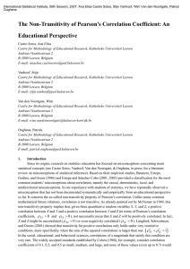 The Non-Transitivity of Pearson`s Correlation Coefficient