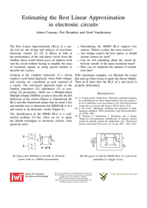 Estimating the Best Linear Approximation in electronic circuits