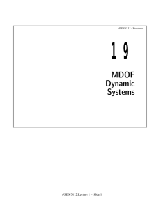 MDOF Dynamic Systems