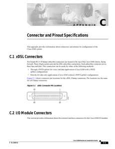 C Connector and Pinout Specifications