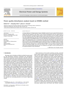 Power quality disturbances analysis based on EDMRA method