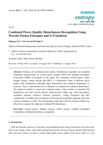 Combined Power Quality Disturbances Recognition Using Wavelet