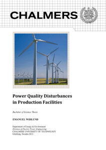 Power Quality Disturbances in Production Facilities