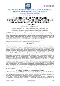 classification of power quality disturbances using