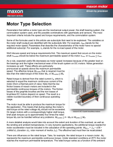 Motor Type Selection