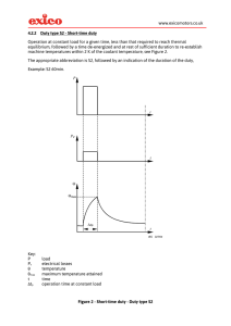 www.exicomotors.co.uk 4.2.2 Duty type S2 - Short