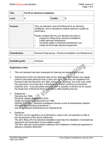 NZQA Expiring unit standard 16409 version 6 Page 1 of 4 Title Fit