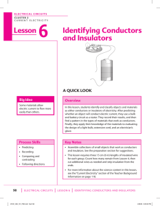 Lesson Identifying Conductors and Insulators