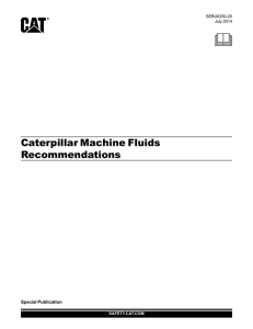 Caterpillar Machine Fluids Recommendations