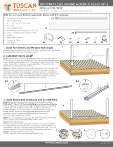 200 Series Level Railing w/Acrylic Glass Infill