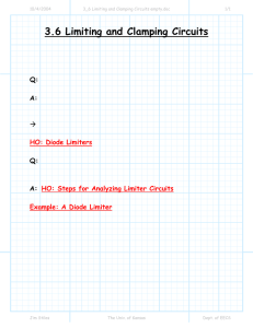 3.6 Limiting and Clamping Circuits