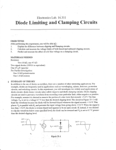 Iliode Limiting and Clamping Circuits