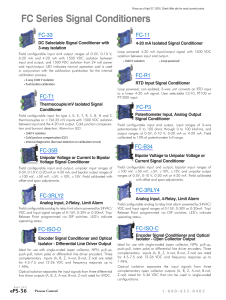 FC Series Signal Conditioners