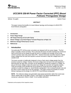 UCC3819 250-W PFC Boost Follower