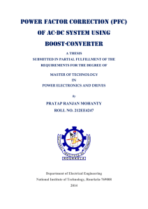 power factor correction (pfc) of ac-dc system using boost