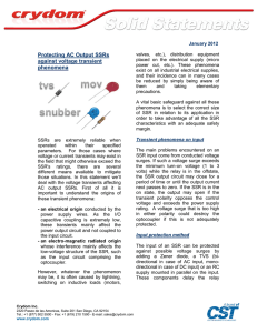 Protecting AC Output SSRs against voltage transient