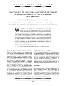 measurement of human nasal potential difference to teach