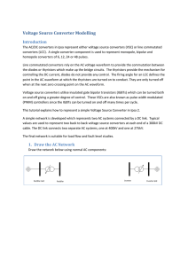 Voltage Source Converter Modelling