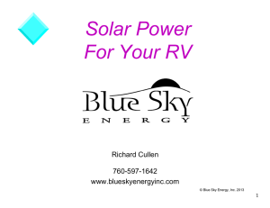 Solar Power For Your RV