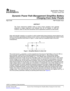 Dynamic Power Path Management Simplifies Battery Charging from