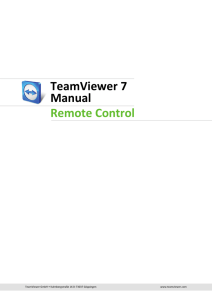 TeamViewer 7 Manual – Remote Control