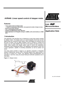 AVR446: Linear speed control of stepper motor