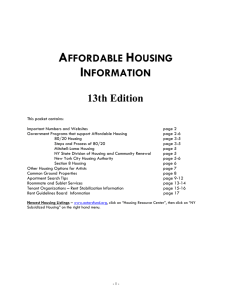 affordable housing information