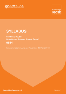 SyllabuS - Cambridge International Examinations