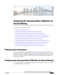 Configuring the Interoperability of Modules for Unicast Routing