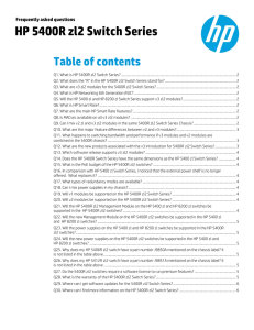 HP 5400R zl2 Switch Series frequently asked questions