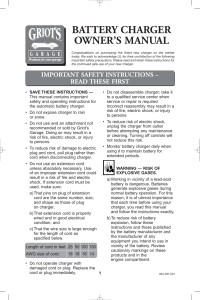 battery charger owner`s manual