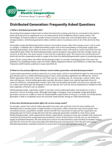 distributed generation faq - Iowa Association of Electric Cooperatives